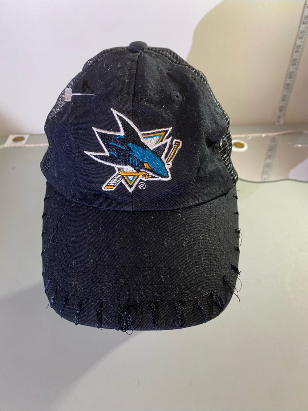 San Jose Sharks Unisex Black Mesh Trucker Hat